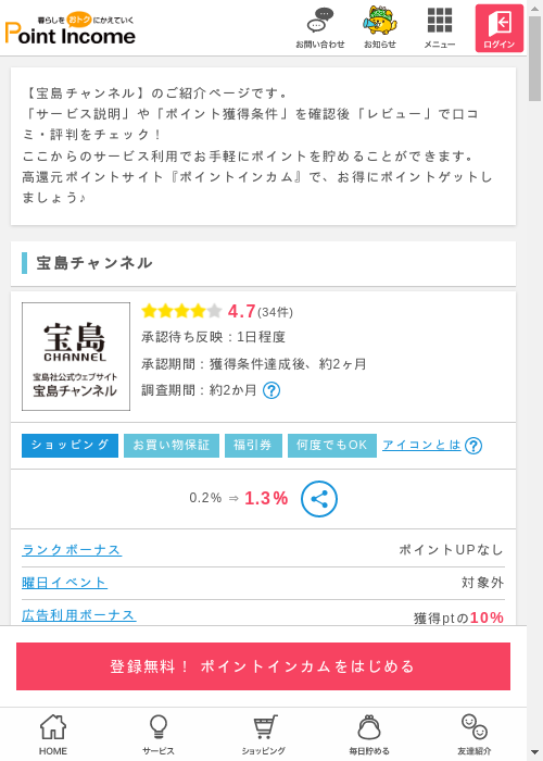 宝島の過去最高画像（ポイントインカム・2026年3月9日）