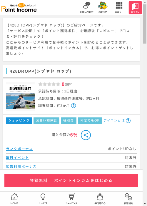 428DROPP(シブヤド ロップ)の過去最高画像（ポイントインカム・2026年3月13日）