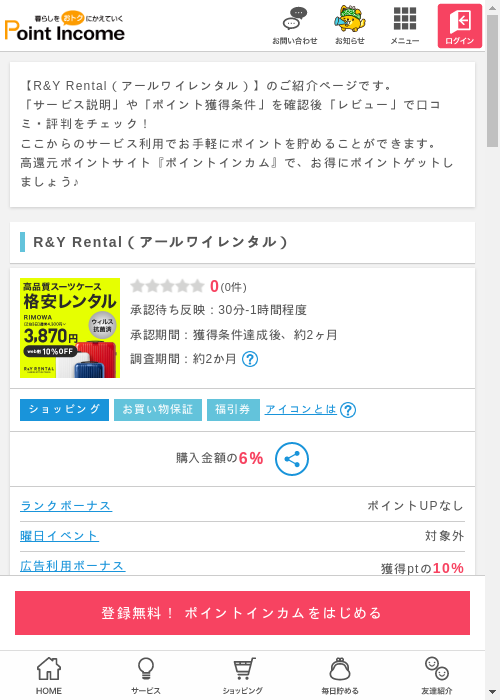 rentaの過去最高画像（ポイントインカム・2026年3月13日）