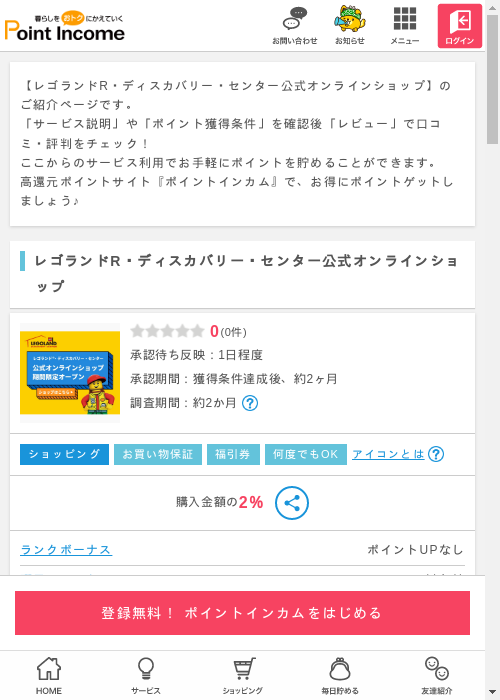 レゴランドの過去最高画像（ポイントインカム・2026年3月13日）