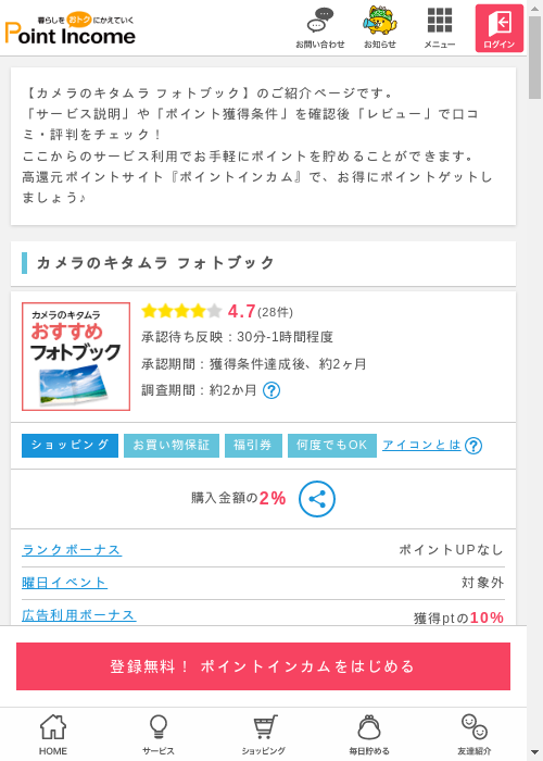 カメラのの過去最高画像（ポイントインカム・2026年3月13日）