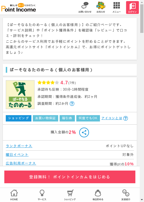 ぱーそなるの過去最高画像（ポイントインカム・2026年3月6日）