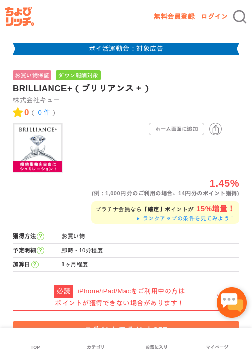 BRILLIANCE+（ブリリアンス＋）の過去最高画像（ちょびリッチ・2026年4月28日）
