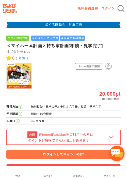 ＜マイホーム計画＞持ち家計画[相談・見学完了]の過去最高画像（ちょびリッチ・2026年4月28日）