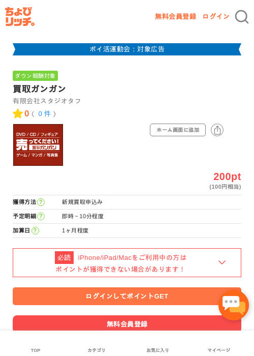 買取ガンガンの過去最高画像（ちょびリッチ・2026年4月27日）