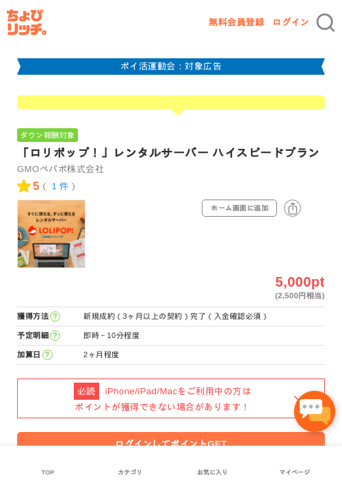 「ロリポップ！」レンタルサーバー ハイスピードプランの過去最高画像（ちょびリッチ・2026年4月28日）