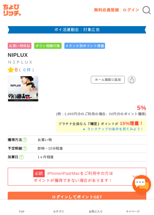 NIPLUXの過去最高画像（ちょびリッチ・2026年4月30日）