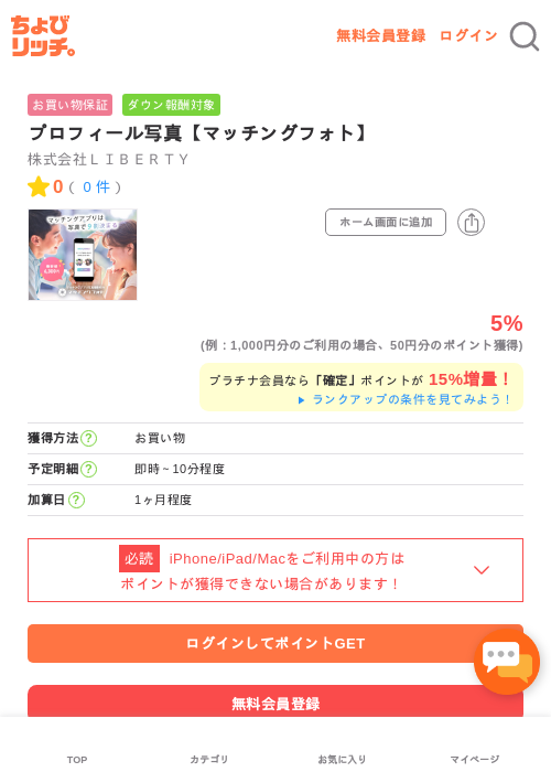 プロフィール写真【マッチングフォト】の過去最高画像（ちょびリッチ・2026年5月1日）