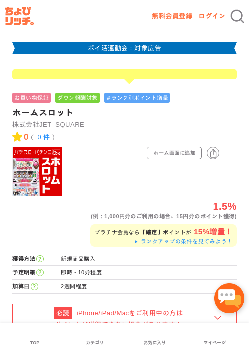 ホームスロットの過去最高画像（ちょびリッチ・2026年4月28日）