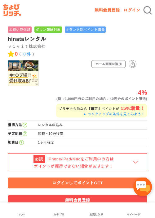 hinataレンタルの過去最高画像（ちょびリッチ・2026年5月1日）