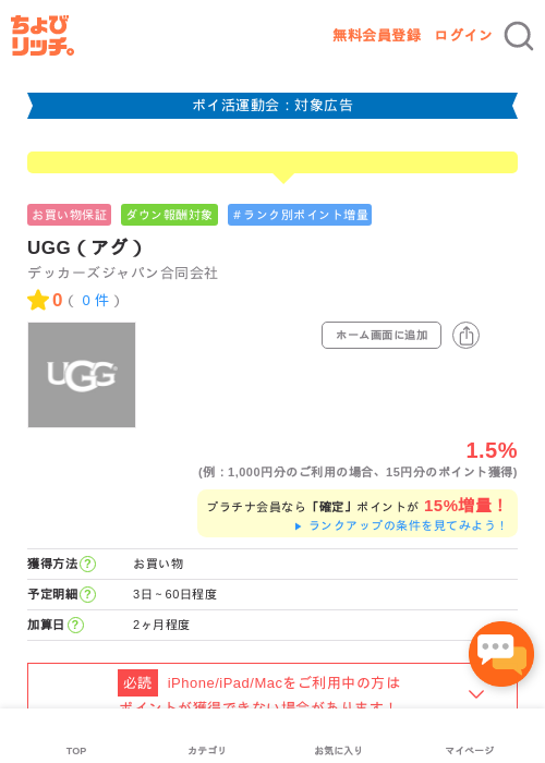 UGGの過去最高画像（ちょびリッチ・2026年4月28日）