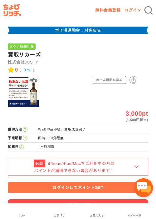 買取リカーズの過去最高画像（ちょびリッチ・2026年4月28日）