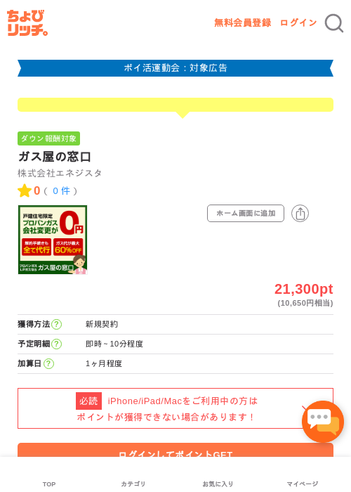 ガス屋の窓口の過去最高画像（ちょびリッチ・2026年4月28日）