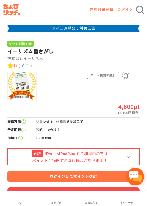 イーリズム塾さがしの過去最高画像（ちょびリッチ・2026年4月28日）