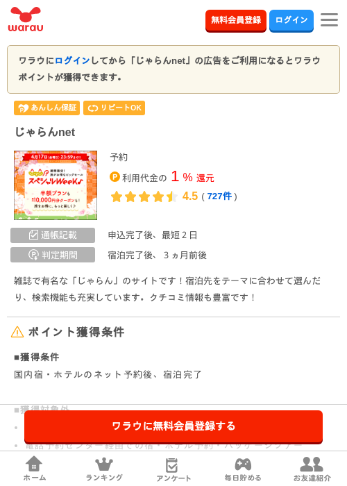 じゃらんの過去最高画像（ワラウ・2026年4月9日）