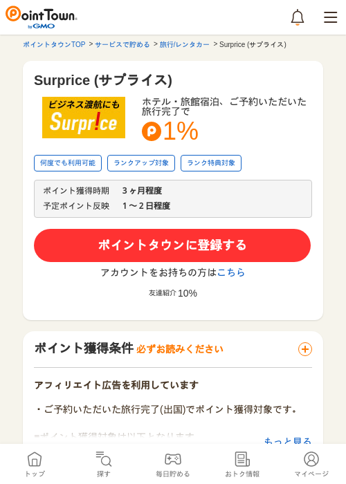 Surprice (サプライス)の過去最高画像（ポイントタウン・2026年5月9日）