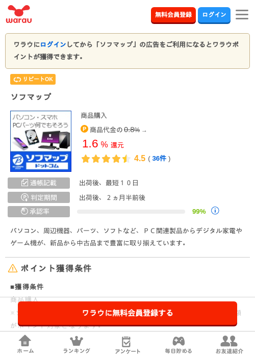ソフマップの過去最高画像（ワラウ・2026年4月4日）