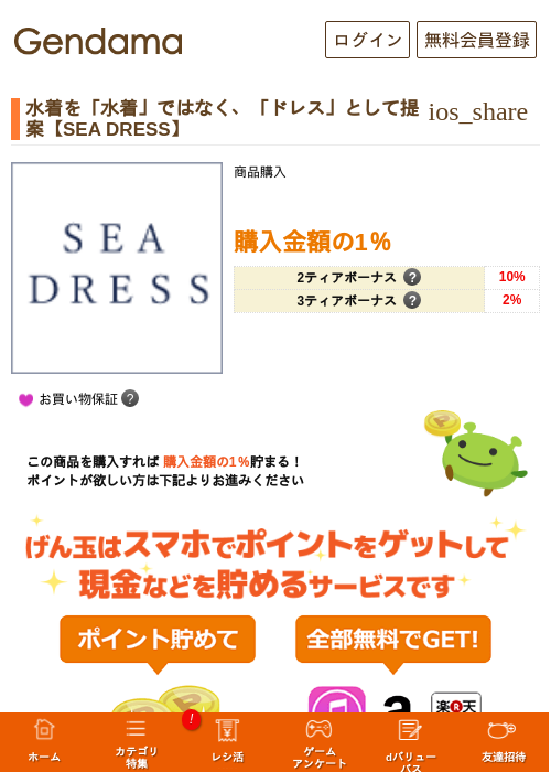 水着を「水着」ではなく、「ドレス」として提案【SEA DRESS】の過去最高画像（げん玉・2026年5月16日）