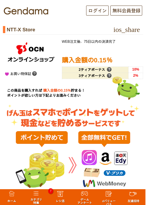 NTT-X Storeの過去最高画像（げん玉・2026年5月6日）