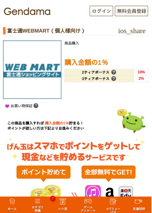 富士通WEB MARTの過去最高画像（げん玉・2026年5月6日）