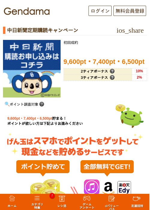 中日新聞定期購読キャンペーンの掲載記録画像（げん玉・2026年5月10日）