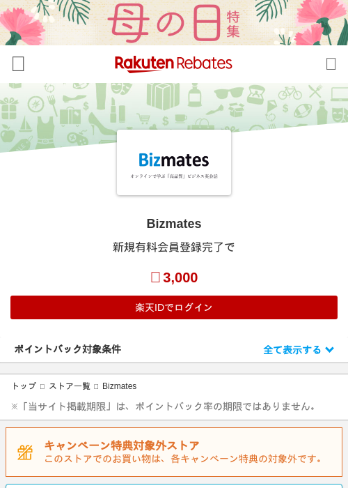 Bizmatesの過去最高画像（楽天リーベイツ・2026年4月27日）