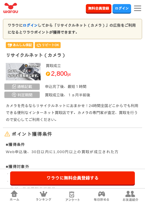 リサイクルネット（カメラ） の過去最高画像（ワラウ・2026年3月25日）