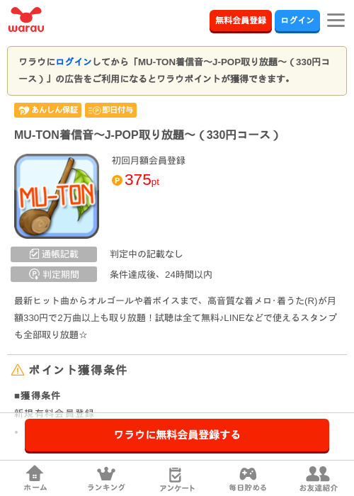 MU-TON着信音の過去最高画像（ワラウ・2026年4月8日）