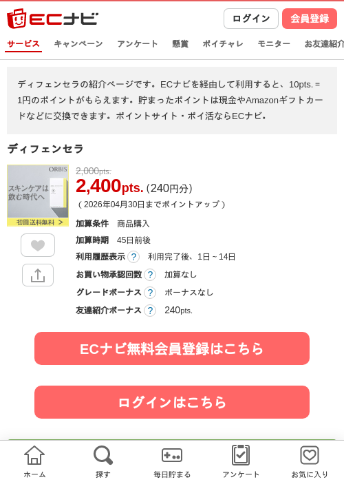 オルビスの過去最高画像（ECナビ・2026年4月23日）