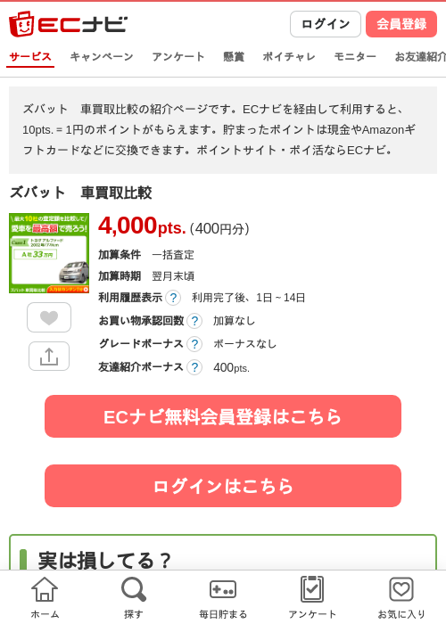 ズバット　車買取比較の過去最高画像（ECナビ・2026年4月23日）