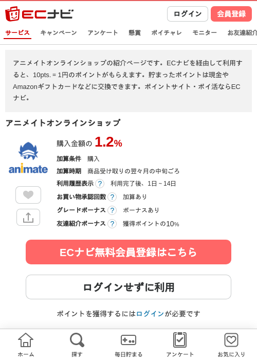 アニメイトの過去最高画像（ECナビ・2026年4月21日）