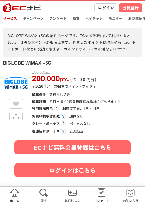 biglobeの過去最高画像（ECナビ・2026年4月22日）