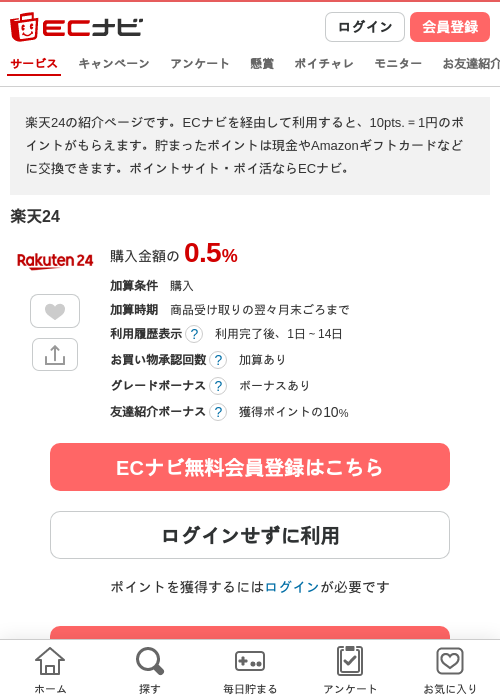 楽天の過去最高画像（ECナビ・2026年4月19日）