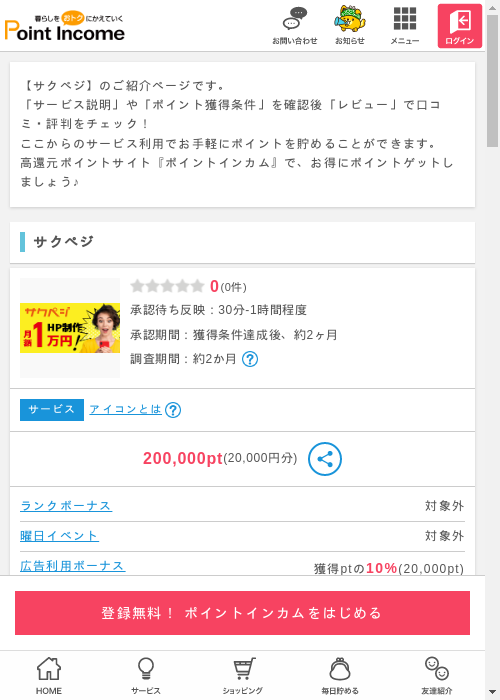 サクの過去最高画像（ポイントインカム・2026年3月10日）