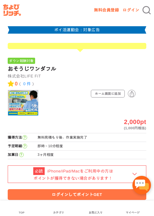 おそうじワンダフルの過去最高画像（ちょびリッチ・2026年4月28日）