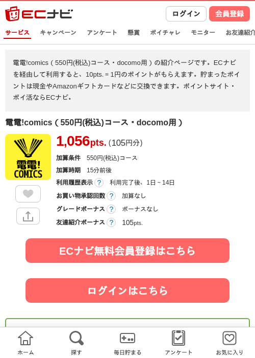 docomoの過去最高画像（ECナビ・2026年4月14日）