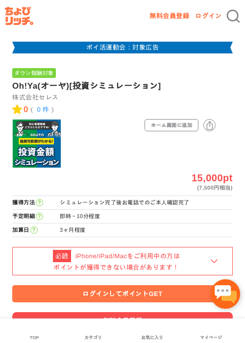 Oh!Ya(オーヤ)[投資シミュレーション]の過去最高画像（ちょびリッチ・2026年4月28日）