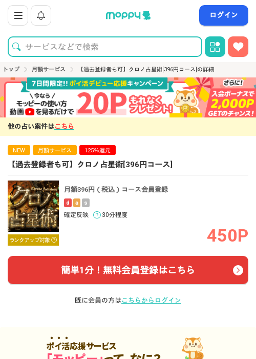 クロノ占星術の過去最高画像（モッピー・2026年3月15日）