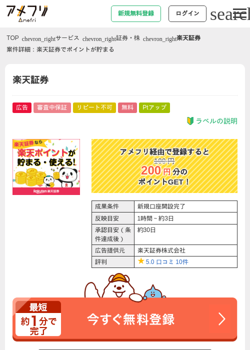 楽天証券の過去最高画像（アメフリ・2026年5月4日）