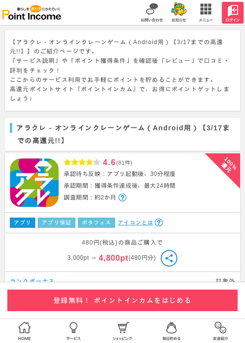 ラグの過去最高画像（ポイントインカム・2026年3月13日）