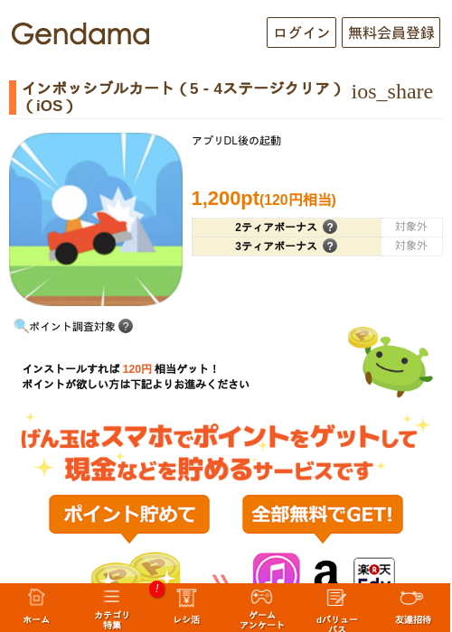 インポッシブルカート（5−4ステージクリア）（iOS）の過去最高画像（げん玉・2026年5月20日）
