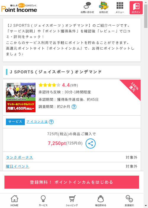 SPORTSの過去最高画像（ポイントインカム・2026年3月10日）