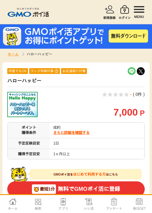 ハッピーの過去最高画像（GMOポイ活・2026年4月6日）