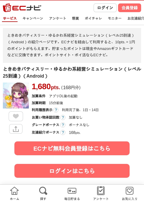 ときめきパティスリーの過去最高画像（ECナビ・2026年4月24日）