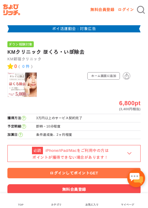KMクリニック ほくろ・いぼ除去の過去最高画像（ちょびリッチ・2026年4月28日）