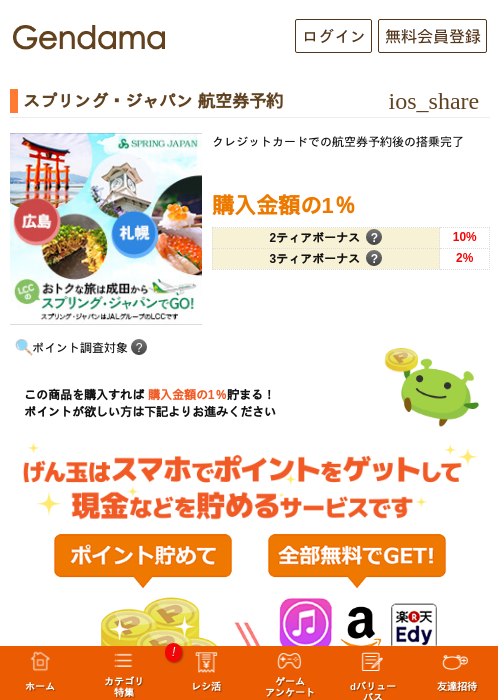 スプリング・ジャパン 航空券予約の過去最高画像（げん玉・2026年5月17日）