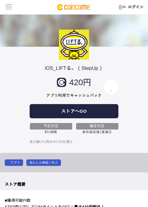 iOS_LIFTる。（StepUp）の過去最高画像（COINCOME・2026年5月22日）