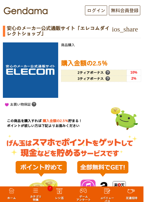 エレコムの過去最高画像（げん玉・2026年5月6日）
