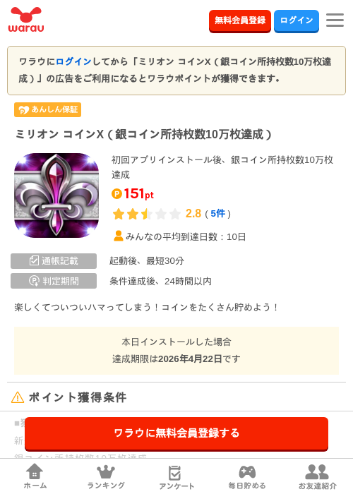 ミリオン コインの過去最高画像（ワラウ・2026年3月24日）