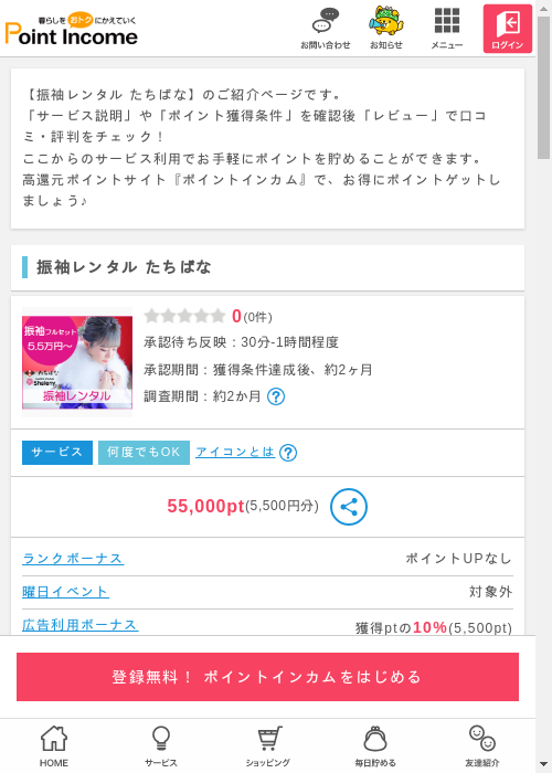 振袖レンタル たちばなの過去最高画像（ポイントインカム・2026年3月6日）